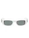 Off-white Fillmore Rectangle-frame Sunglasses In Black Green