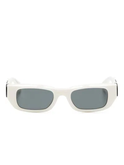 Off-white Fillmore Rectangle-frame Sunglasses In White Dark Grey