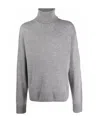 Off-white Basic Knit Turtleneck Sweater In Gray