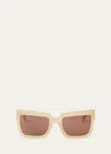 OFF-WHITE FIRENZE LOGO ACETATE BUTTERFLY SUNGLASSES