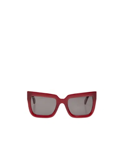 Off-white Firenze Sonnenbrille Mit Eckigem Gestell In Red