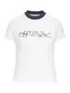 Off-white Fitted T-shirt With Emb Logo In White