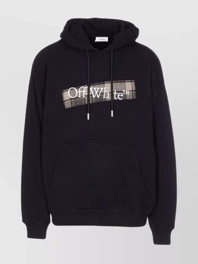 OFF-WHITE FLANNEL DIAG SKATE DRAWSTRING HOODIE