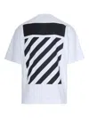 Off-white Flannel Diag Skate S/s Tee White - Black In Multi