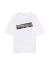 Off-white Flannel Diagonal Skate Short Sleeve Logo Tee In White