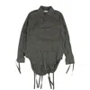 Off-white Flannel Pull Up Grey Button-down Shirt M In Gray