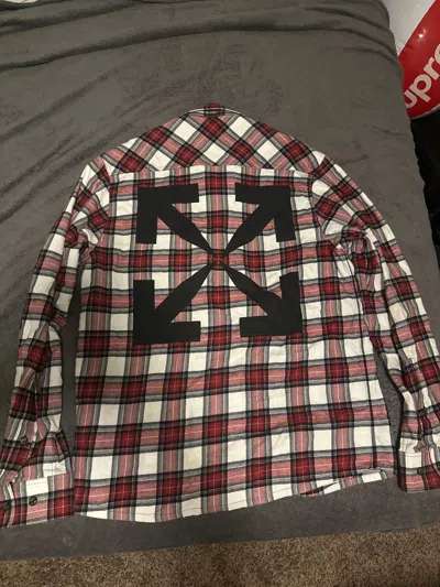 Pre-owned Off-white Flannel In Red