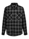 Off-white Flannel Shirt Check Pattern Logo In Black