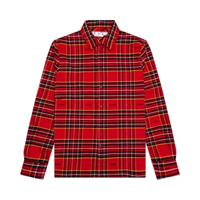Pre-owned Off-white Flannel Skate Shirt 'red/black'