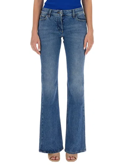 Off-white Off White Flare Jeans In Blue