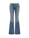 Off-white Flared Arrow Jeans In Blue