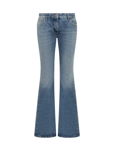 Off-white Flared Arrow Jeans In Blue