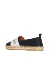 Off-white Logo Linen And Cotton Espadrilles In Black