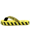 Off-white Flip Flops 'graphic Print - Yellow' In Animal Print