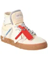 Off-white Floating Arrow Leather Sneakers In White