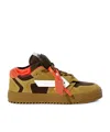 Off-white Floating Arrow Sneakers In Brown