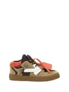 Off-white Floating Arrow Sneakers In Chocolate/orange