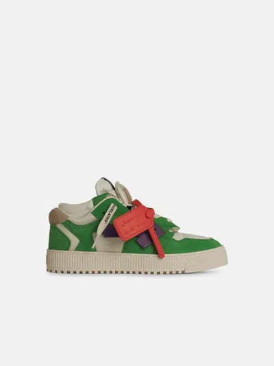 Off-white 'floating' Green Leather Sneakers