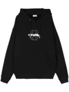 Off-white Skate-hoodie Mit Flock-pfeil In Schwarz