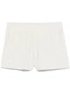 Off-white Elastic Waist Shorts In White