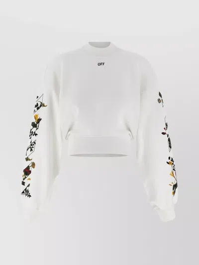 OFF-WHITE FLORAL ARROW LONG SLEEVE SWEATSHIRT