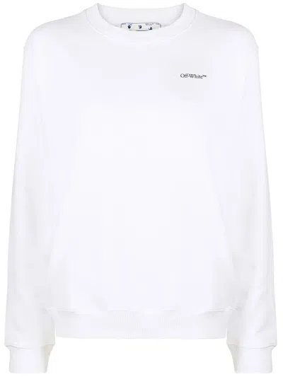Off-white Floral Arrows-print Sweatshirt In Weiss