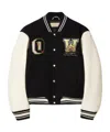 Off-white Floral-embroidered Bomber Jacket In Black