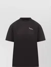 Off-white Black T-shirt With Embroidered Floral Mini Logo In Black