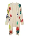 OFF-WHITE OFF-WHITE FLORAL KNITTED CARDIGAN WOMAN CARDIGAN MULTICOLORED SIZE 8 COTTON, POLYAMIDE