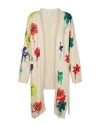 Off-white Asymmetric Cotton-blend Jacquard Cardigan In Fantasy