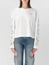 Off-white Diag Glowing Flower Long Sleeve T-shirts In White