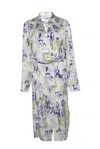 Off-white Off White Floral Maxi Dress In Multi