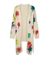 Off-white Asymmetric Cotton-blend Jacquard Cardigan In Nude