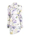 Off-white Off White Stretch Mini Dress With Floral Print In White