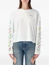 Off-white Diag Glowing Flower Long Sleeve T-shirts In White