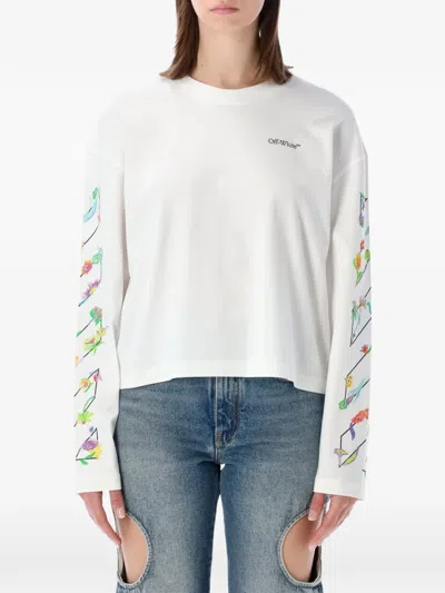 Off-white Diag Glowing Flower Long Sleeve T-shirts