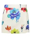 Off-white Floral Pattern Mini Skirt In Multi