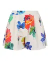 Off-white Floral Printed Shorts In Multi