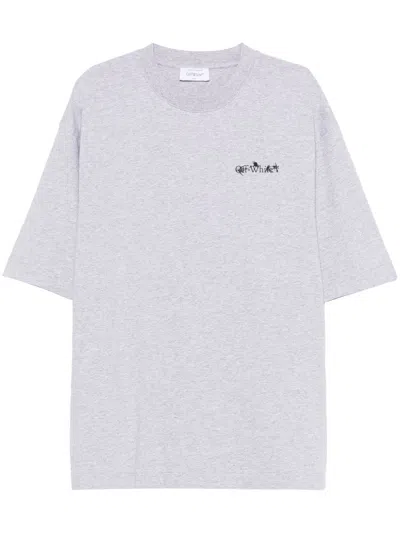 Off-white Flower Arrow T-shirt In Grey