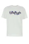 OFF-WHITE FLOWER BOOKISH REG TEE WHITE MULTICOLO