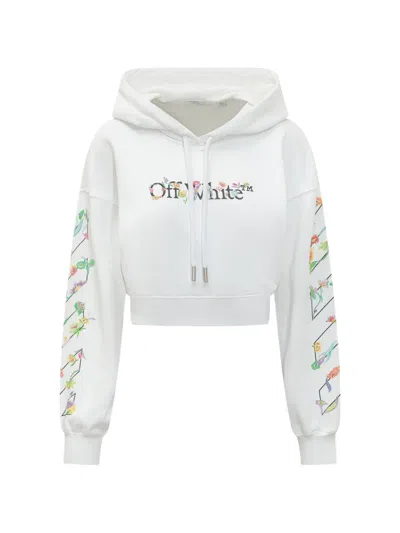 Off-white Logo Printed Drawstring Hoodie