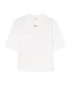 Off-white Embroidered Flowers Boxy Logo Tee In White