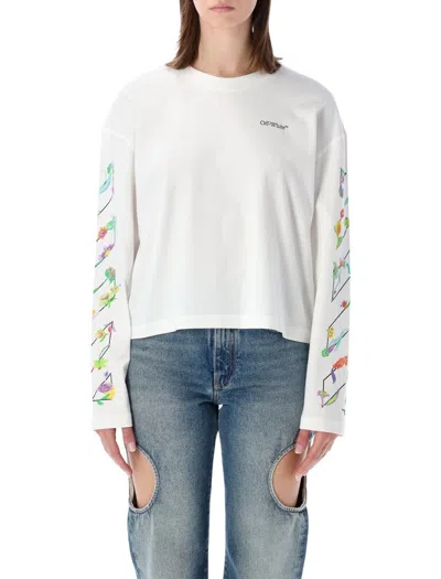 Off-white Diag Glowing Flower Long Sleeve T-shirts