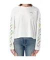 Off-white Diag Glowing Flower Long Sleeve T-shirts In White
