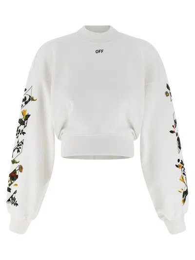OFF-WHITE FLOWERS ARROW SWEATSHIRT WHITE