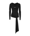 Off-white Fluid Jer Twist Hooded Top