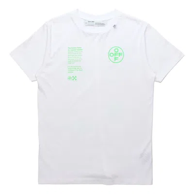 Off-white Fluorescence Alphabet Printing Short Sleeve White