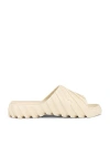 Off-white Exploration Rubber Slide Sandals In Beige