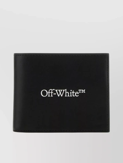Off-white Bookish Leather Wallet In Black
