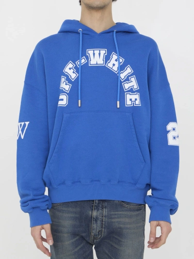 Off-white Football Over Hoodie In Blue